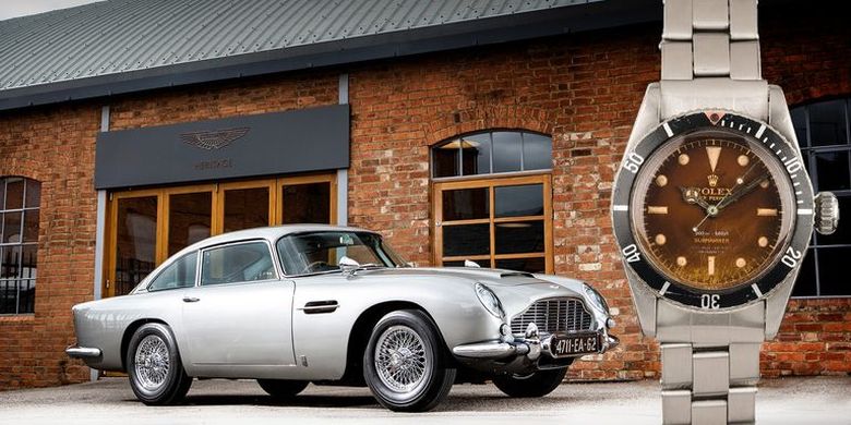 Mobil Aston Martin dan arloji Rolex James Bond