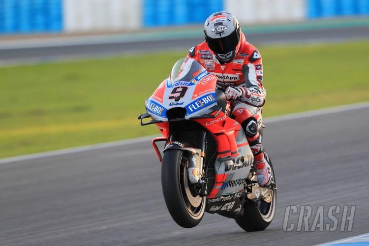 Pebalap Ducati, Danilo Petrucci, menjadi yang tercepat pada sesi tes pramusim MotoGP 2019 di Sirkuit Jerez, Spanyol, Rabu (28/11/2018).