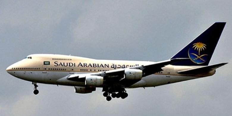 Sebuah pesawat terbang milik Saudi Arabian Airlines