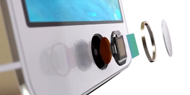 Hardware pemindai sidik jari di balik tombol home baru iPhone 5S