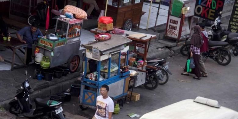 Ilustrasi pedagang kaki lima