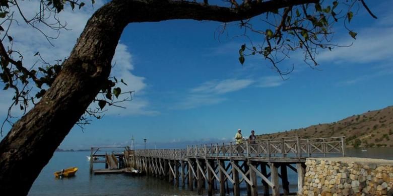 Dermaga Loh Liang di Pulau Komodo, Labuan Bajo, Nusa Tenggara Timur.