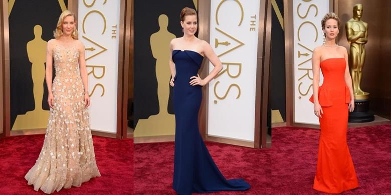 /Penampilan gemerlap para aktris di karpet merah Oscar.