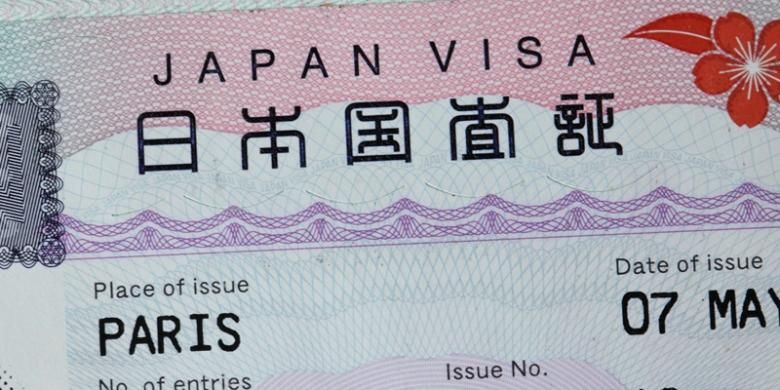 Ilustrasi visa Jepang.