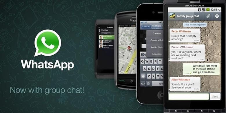 Aplikasi pesan instan WhatsApp tersedia di platform Android, iOS, BlackBerry, dan Windows Phone