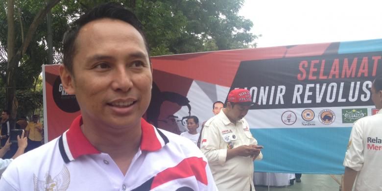 Junico SP Siahaan atau Nico Siahaan saat Deklarasi Gerakan Nasional Revolusi Mental Joko Widodo, di Taman Menteng, Jakarta, Jumat (6/6/2014).