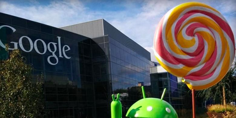 Patung Android Lollipop di Markas Google