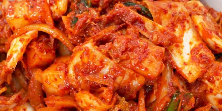 Kimchi, makanan fermentasi khas Korea. 