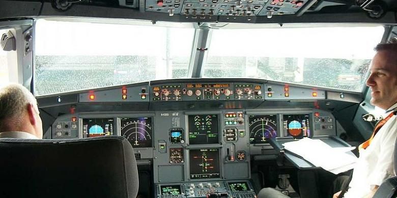 Ilustrasi: Kokpit Airbus A320 .