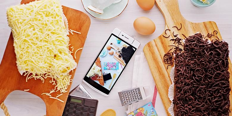 Ilustrasi food photography dengan Oppo N3