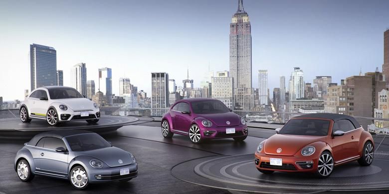 Empat VW Beetle (Kodok) dengan nuansa baru akan ditampilkan dalam New York Auto Show 2015.