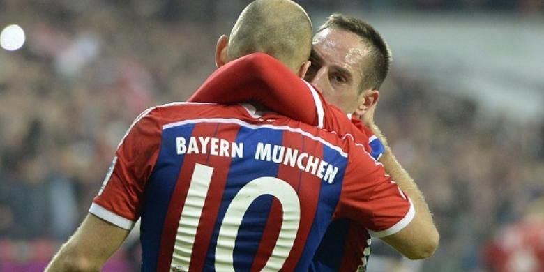 Winger Bayern Muenchen, Arjen Robben dan Franck Ribery.