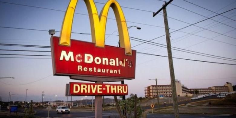 Ilustrasi lambang McDonalds.