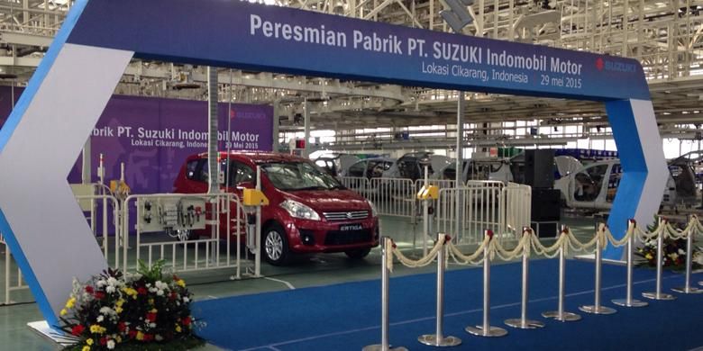 Pabrik Suzki Indomobil Sales di Cikarang, Bekasi, Jawa Barat, diresmikan Jumat (29/5/2015).