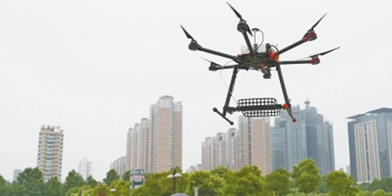 Drone pengawas ujian yang dipakai di Tiongkok
