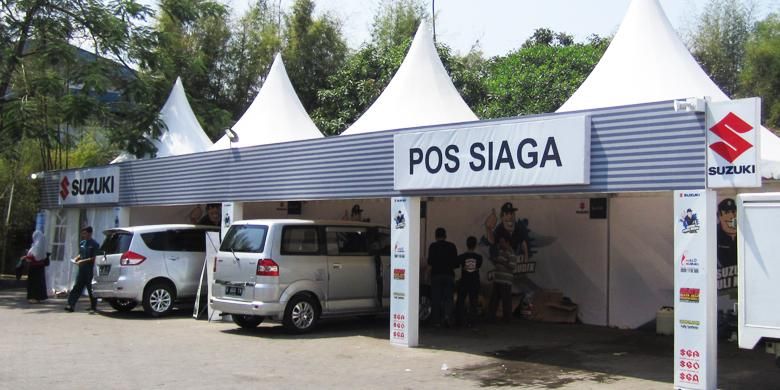 Suasana Posko Mudik Suzuki di rest area KM 57 pada H 4 lebaran