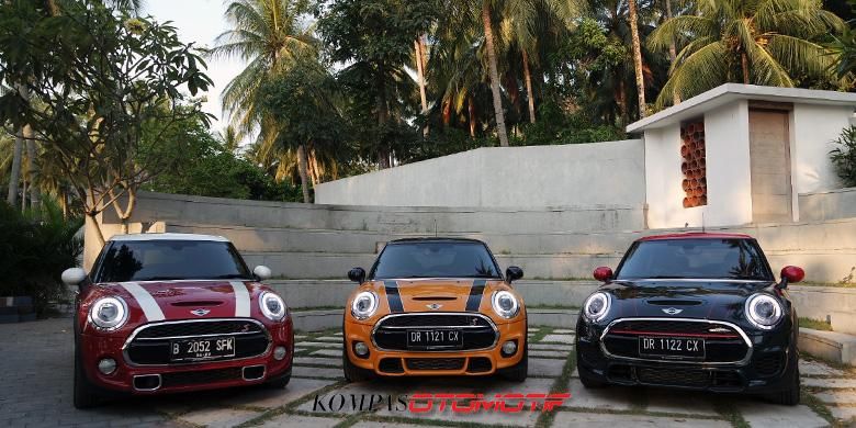 Deretan tiga model Mini yang kini dijual di Indonesia.