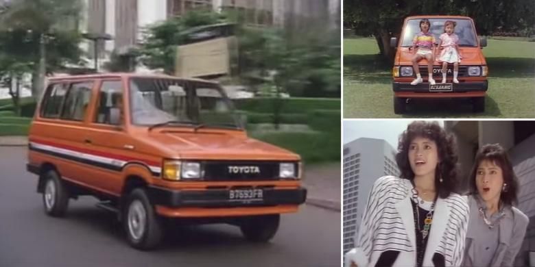 Penggalan scene iklan Toyota Kijang 1986.