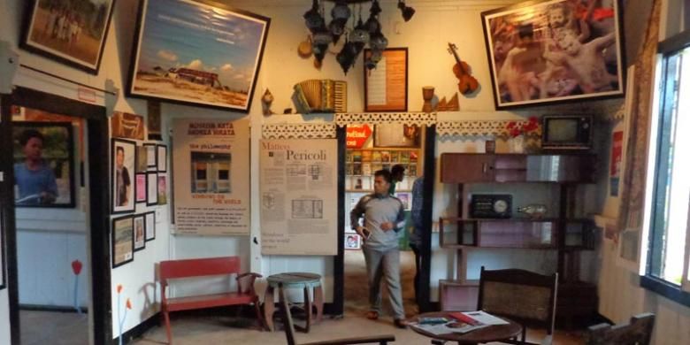 Museum Kata Andrea Hirata di Desa Lenggang, Gantong, Belitung Timur, Provinsi Bangka Belitung. 