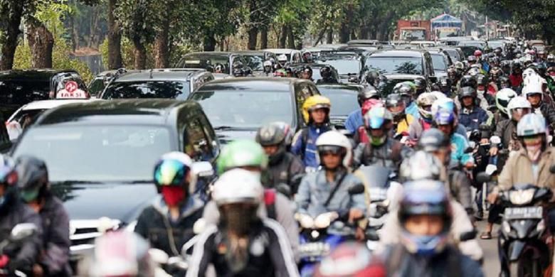 Ilustrasi kemacetan jalanan Jakarta.