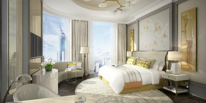 Tampilan visual kamar tidur The Residences at The St Regis Jakarta