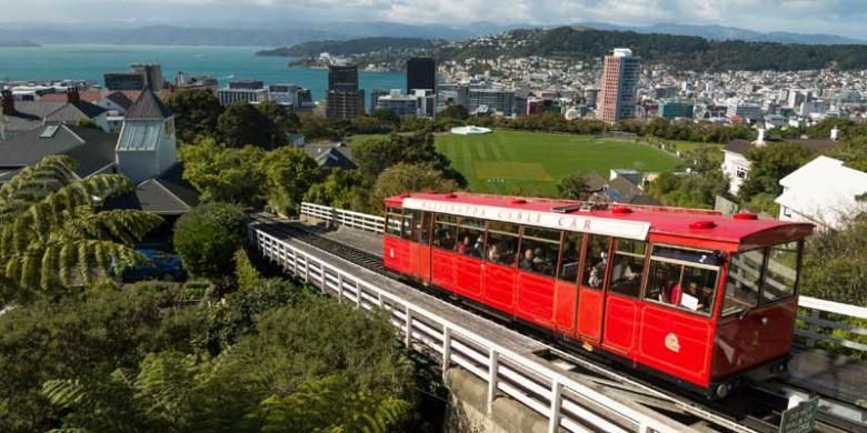 Kota Wellington di Selandia Baru. 