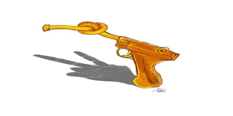 Ilustrasi Senjata Api atau Pistol