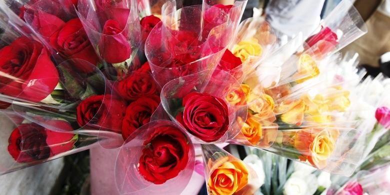 Bunga Mawar Saat Hari Valentine.