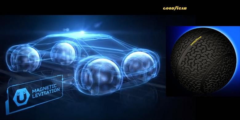 Goodyear Eagle-360, konsep ban masa depan untuk mobil otonomos.