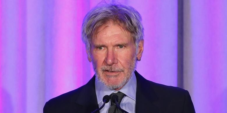 Aktor Harrison Ford menjadi pembicara di acara FACES di NYU Langone Medical Center, New York City, Senin (7/3/2016).