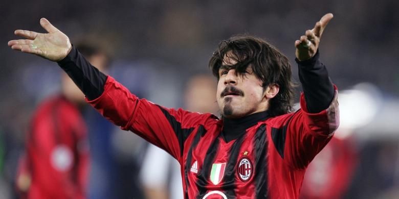 Gennaro Gattuso saat masih memperkuat AC Milan.