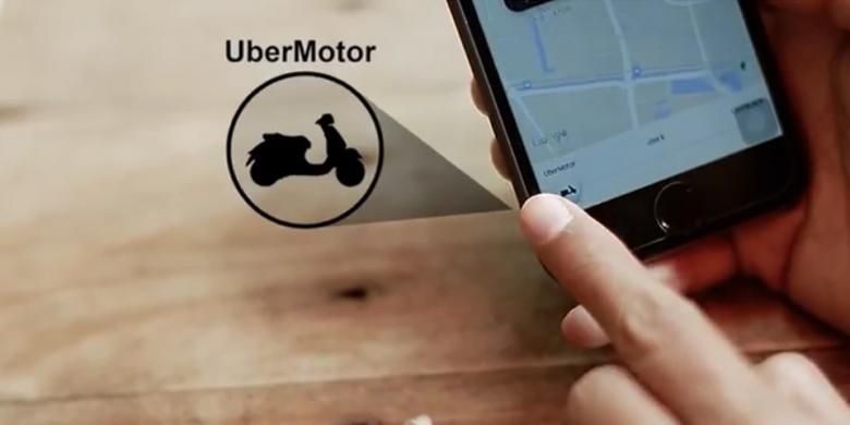 Aplikasi Uber Motor di Indonesia.