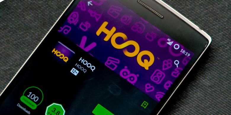 Aplikasi Hooq di Android.