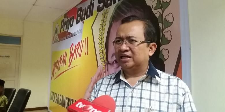 Bakal calon Ketua Umum Partai Golkar Priyo Budi Santoso di Jakarta, Kamis (21/4/2016)