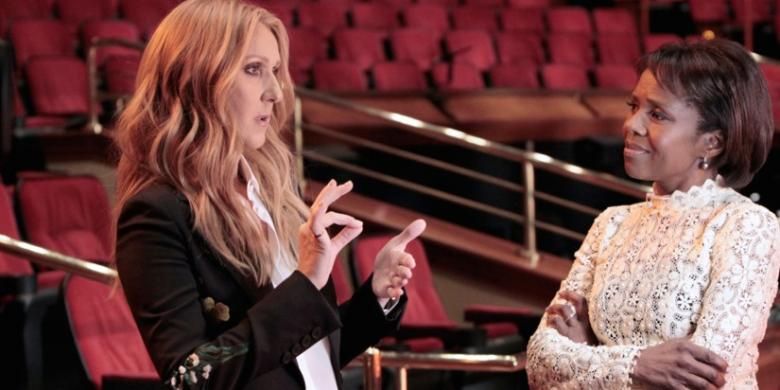 Celine Dion dalam wawancara dengan Deborah Roberts dari stasiun televisi ABC.