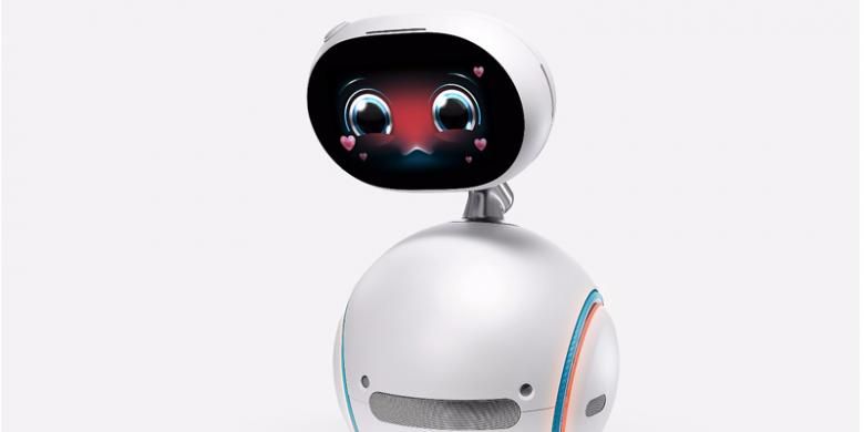 Robot Asus Zenbo saat dikenalkan di Taiwan, Senin (30/5/2016). Robot ini bisa bertindak laiknya teman di rumah, termasuk berbincang.
