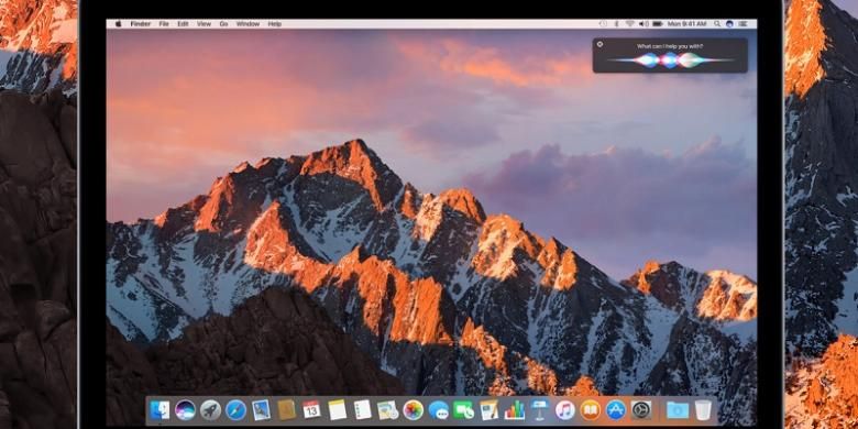 Tampilan macOS Sierra pada Mac. 