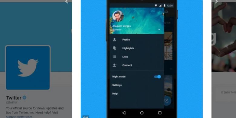 Twitter Night Mode dirilis untuk Android.