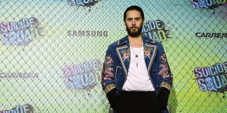 Aktor Jared Leto menghadiri pemutaran perdana film Suicide Squad di Beacon Theatre di New York City, di New York City, Kamis (28/7/2016).
 