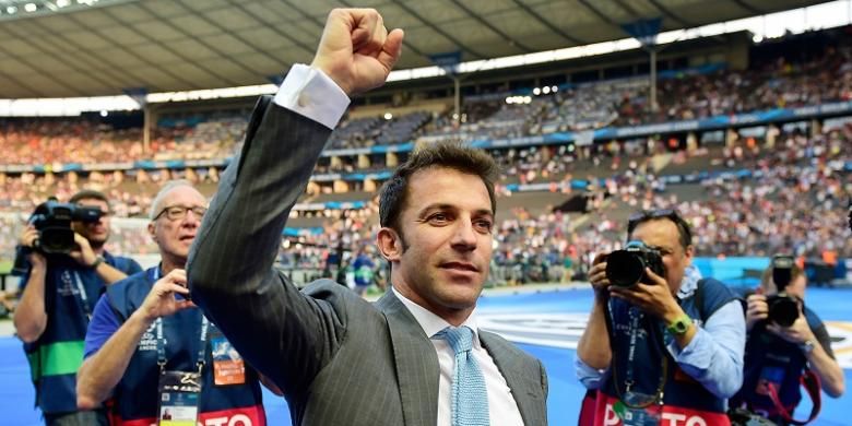 Legenda Juventus, Alessandro Del Piero, menghadiri laga final Liga Champions 2015 di Olympiastadion, Berlin, 6 Juni 2015.