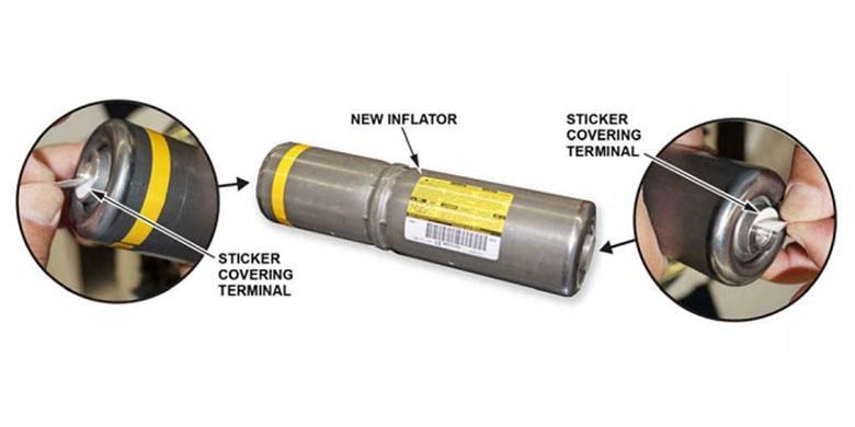 Airbag Inflator, komponen yang diganti dalam recall airbag Takata