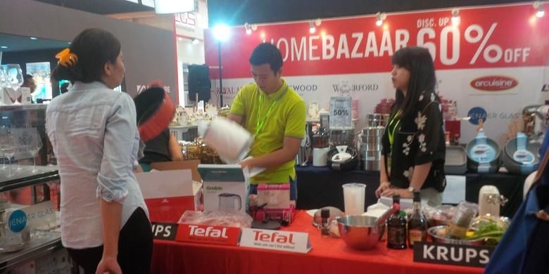 Salah satu booth yang ada di Homedec, ICE BSD City, Serpong, Kamis (29/9/2016).