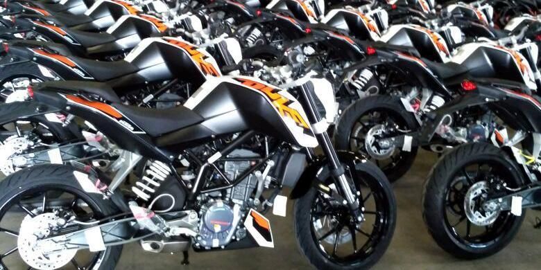 KTM Duke 200 yang siap dikirim ke konsumen dalam waktu dekat.