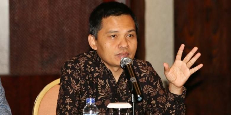 Sekretaris Jenderal MPR Maruf Cahyono memaparkan strategi publikasi MPR kepada wartawan di Pangkal Pinang, Bangka Belitung, Kamis (15/12/2016)