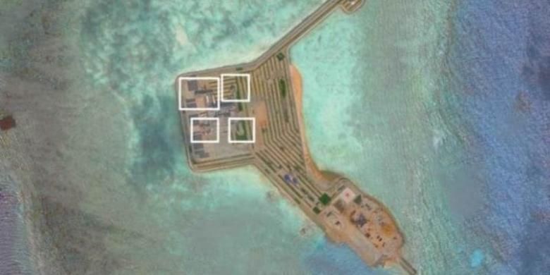 Gaven Reef adalah salah satu pulau buatan China di LCS yang diyakini sudah dipersenjatai.