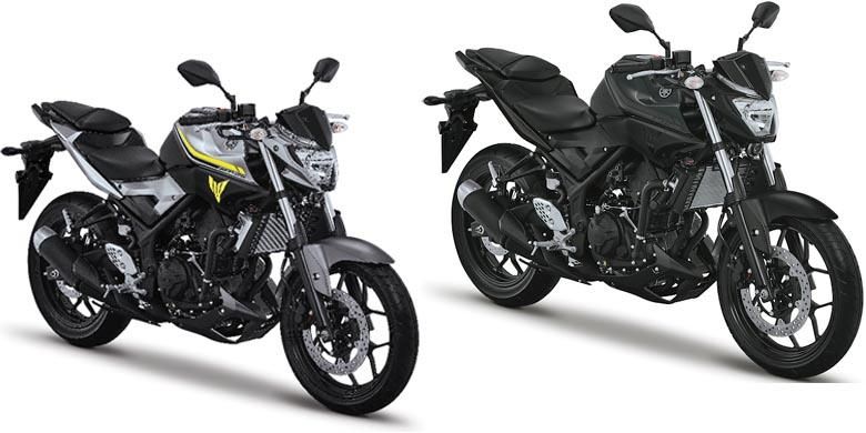 Warna baru 2017 Yamaha MT-25, Heroic Silver dan Black Silver.