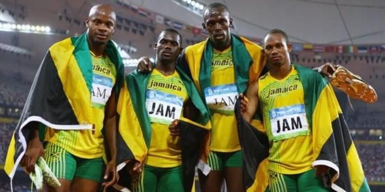 Tim Jamaika tersebut terdiri dari Nesta Carter, Michael Frater, Usain Bolt dan Asafa Powell. Mereka meraih medali emas pada 23 Agustus 2008.