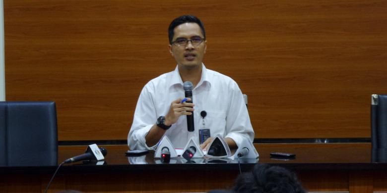 Juru Bicara KPK Febri Diansyah di Gedung KPK Jakarta, Senin (6/2/2017).