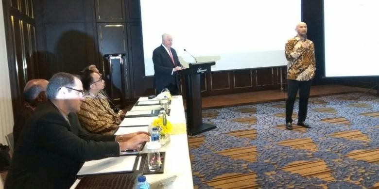 Press Conference PT Freeport McMoran di Jakarta,  Senin (20/2/2017).