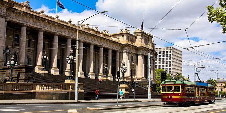 Tram di Kota Melbourne, Australia.